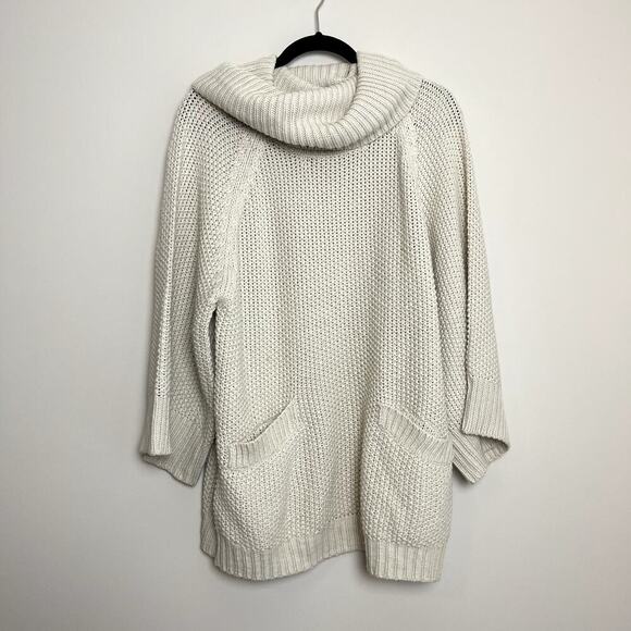 Cliche Wool Blend Knit Cowl Neck Long Lined Cozy Pullover Sweater Stretch Sz M - Picture 1 of 8
